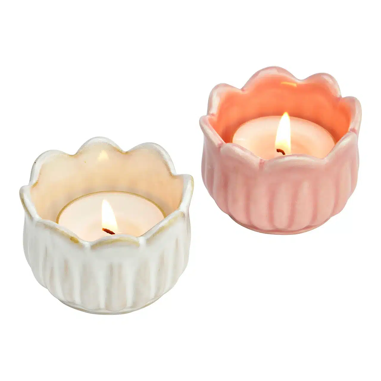Portavela tulipán porcelana - Imagen 2