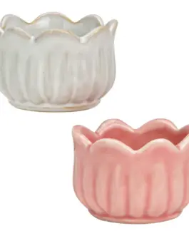 Portavela tulipán porcelana