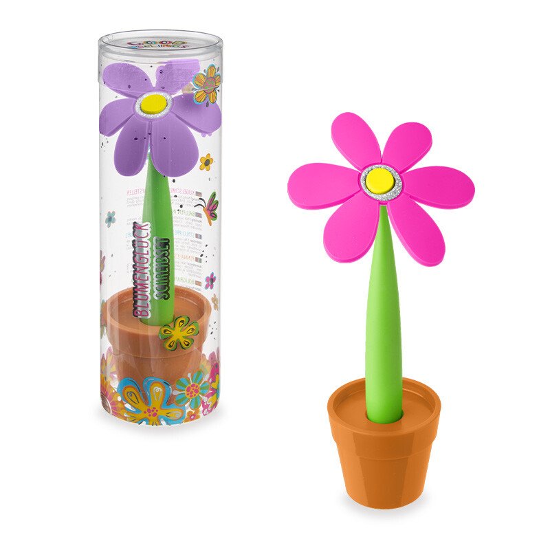 Bolígrafo flor en maceta