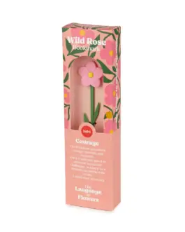 Marcapáginas flor rosa