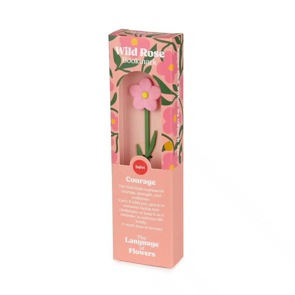 Marcapáginas flor rosa
