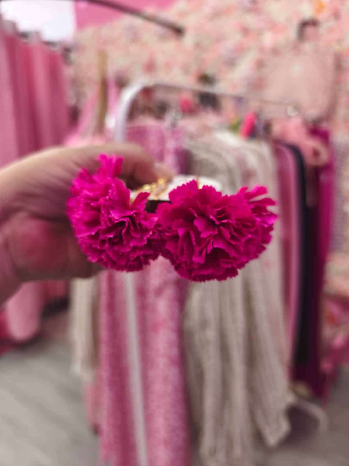 Pendientes claveles rosas - Imagen 4
