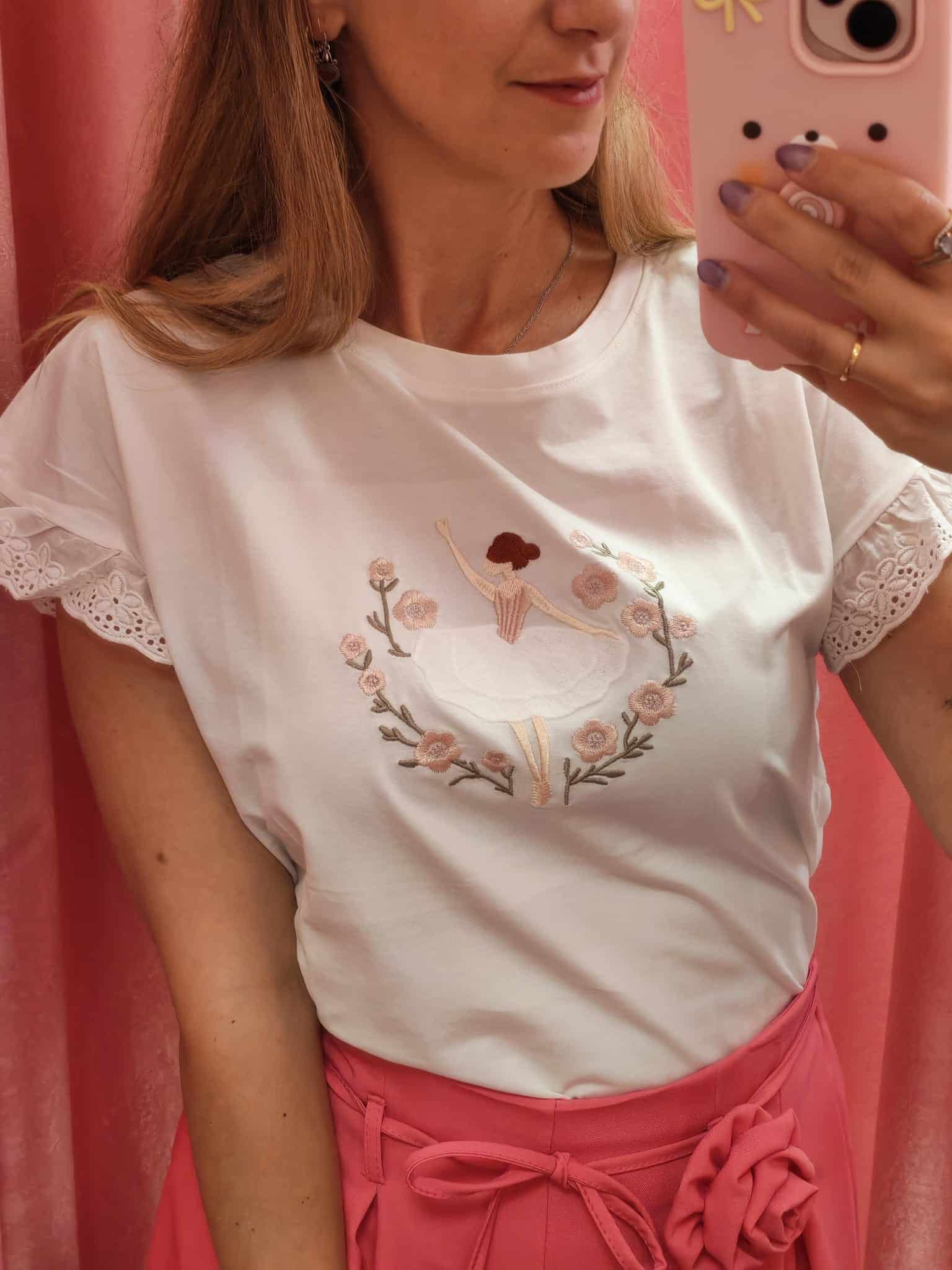Camiseta bailarina encaje