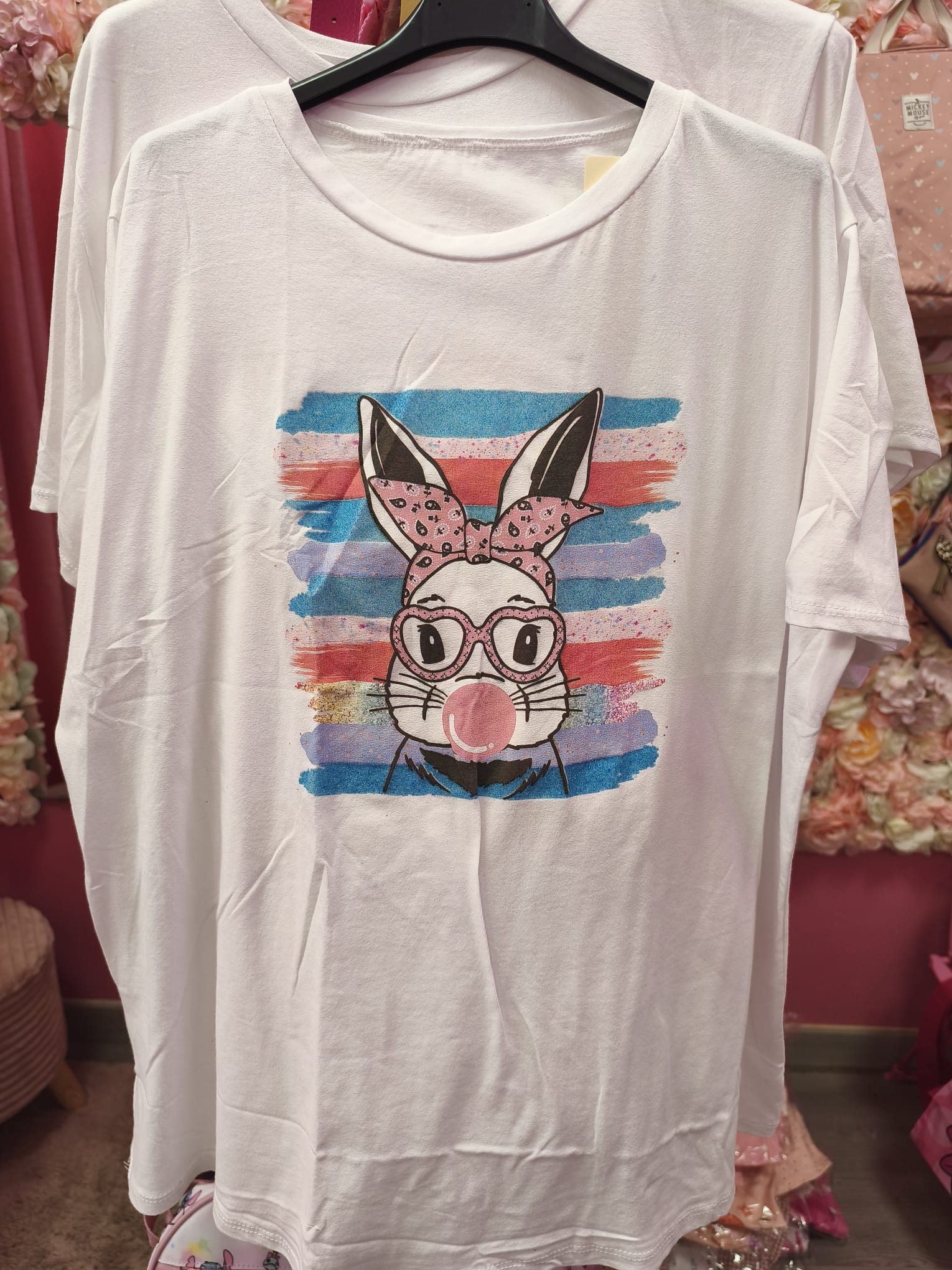 Camiseta curvy conejo chicle - Imagen 2