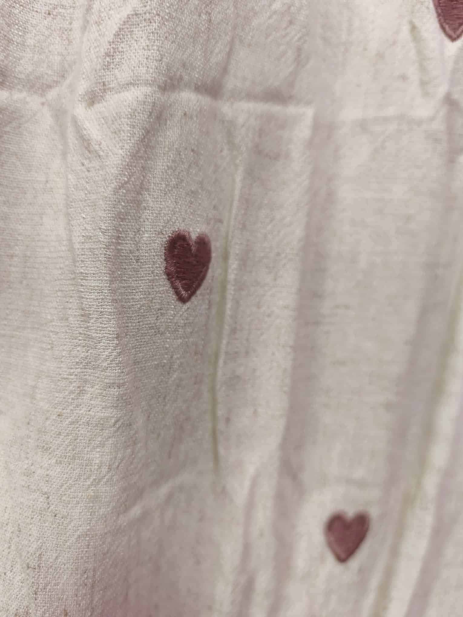 Pantalón lino corazones bordados - Imagen 2