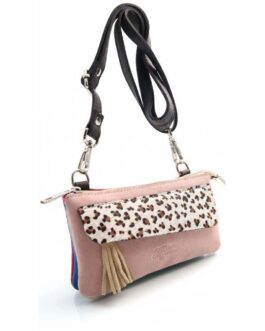 Bolso piel Caramelo animal print
