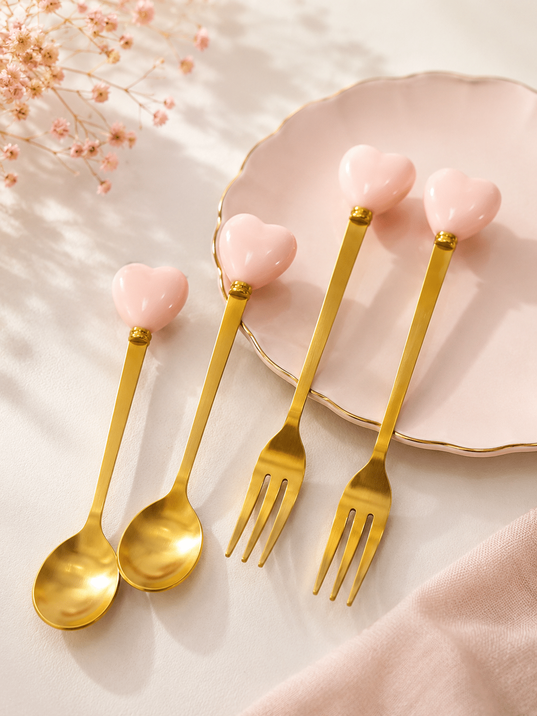 Cuchara o tenedor corazón