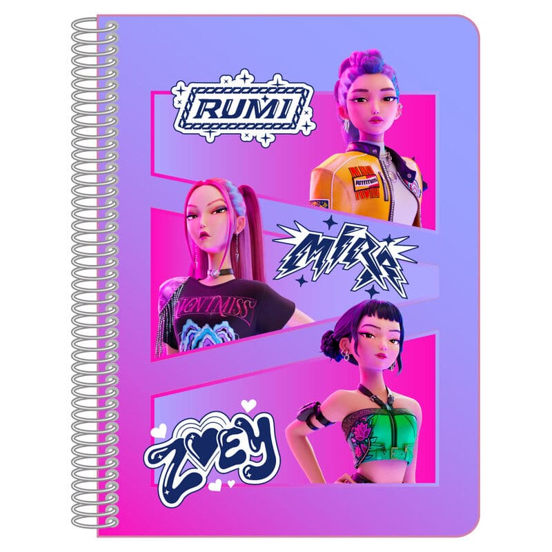 Libreta a5 lila K pop Demon Hunters