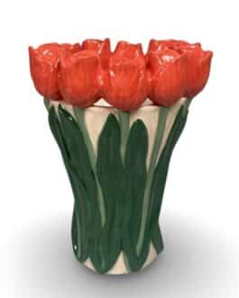 Jarrón tulipanes