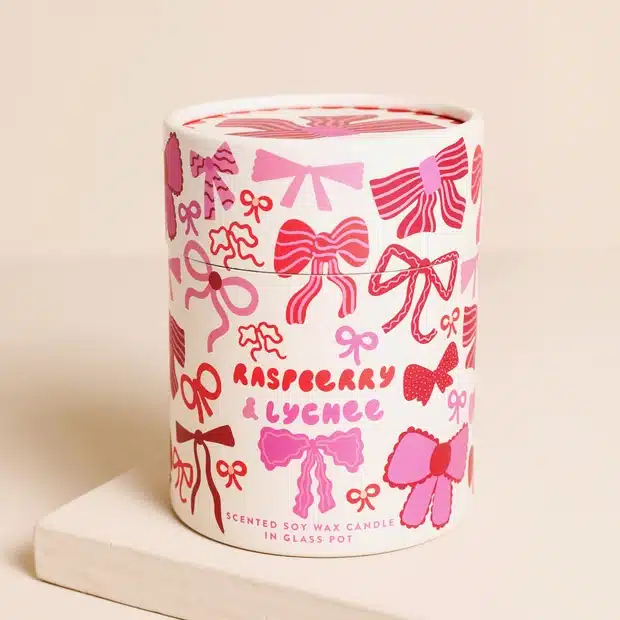 Vela raspberry lazos - Imagen 2