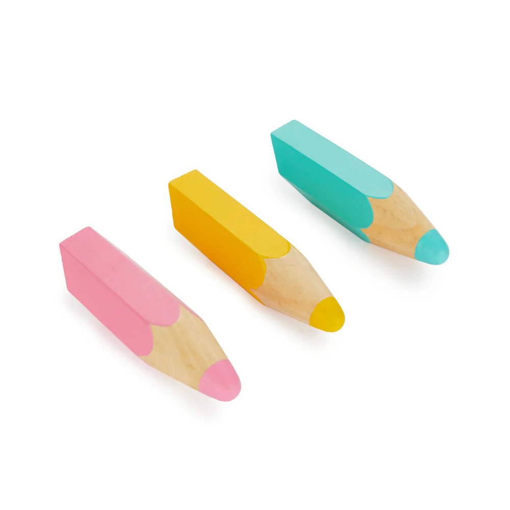 Perchas lápices pastel