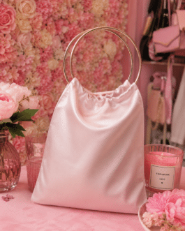 Bolso satinado asas redondas