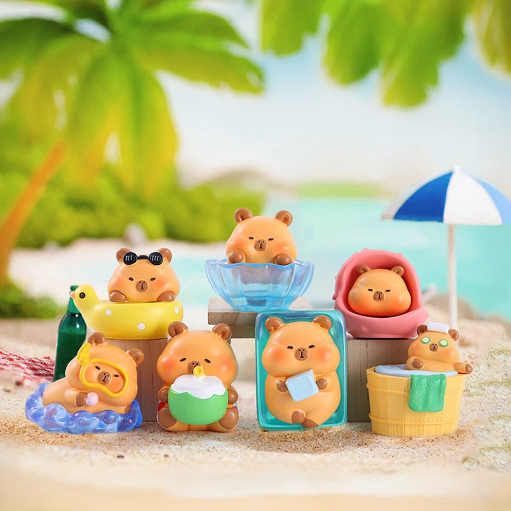 Blind box capibara beach holyday