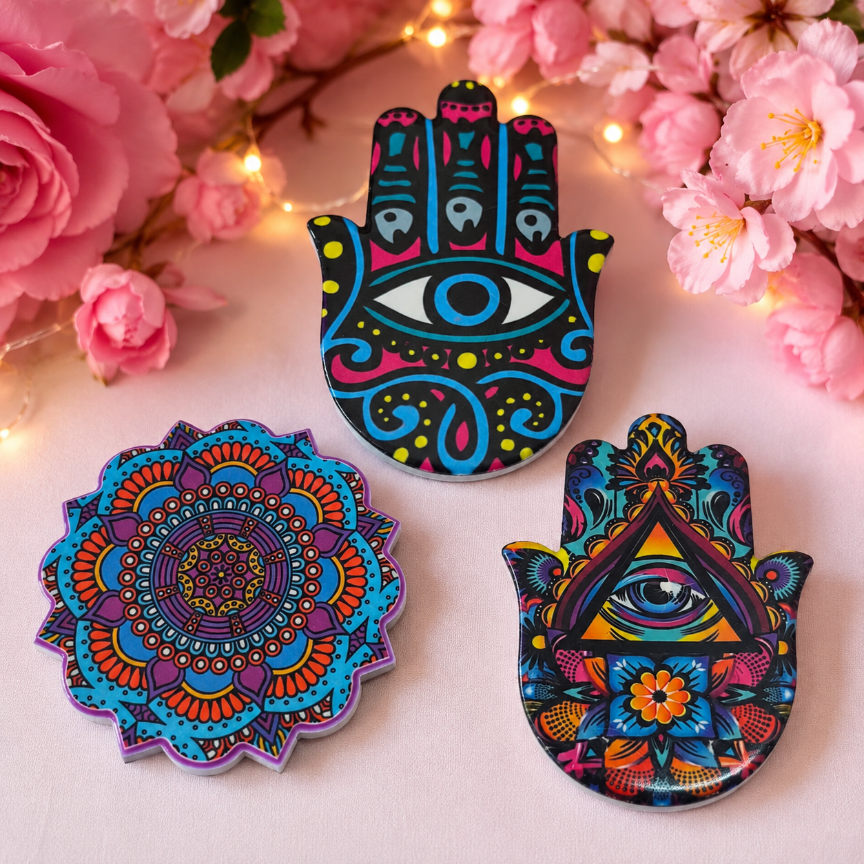 Imanes mandala mano de Fátima