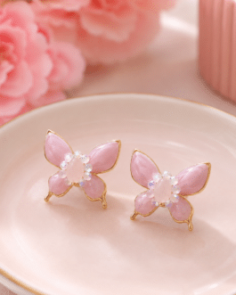Pendientes mariposas con perla