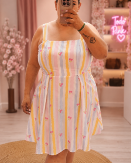 Vestido pastel cerecitas
