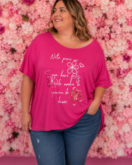 Camiseta curvy mensaje positivo