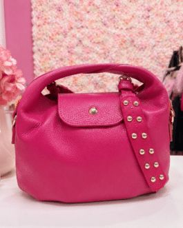 Bolso pequeño piel fucsia