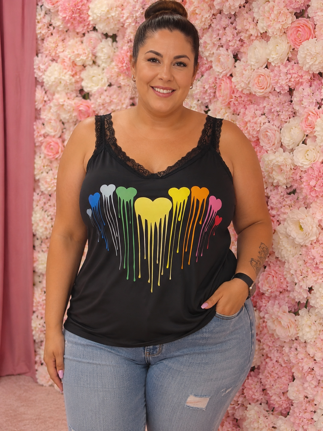 Lencera corazones de colores