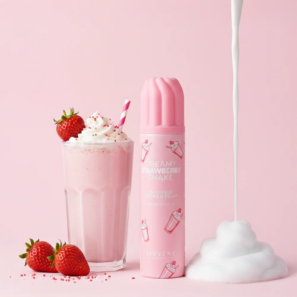 Espuma de baño batido de fresa