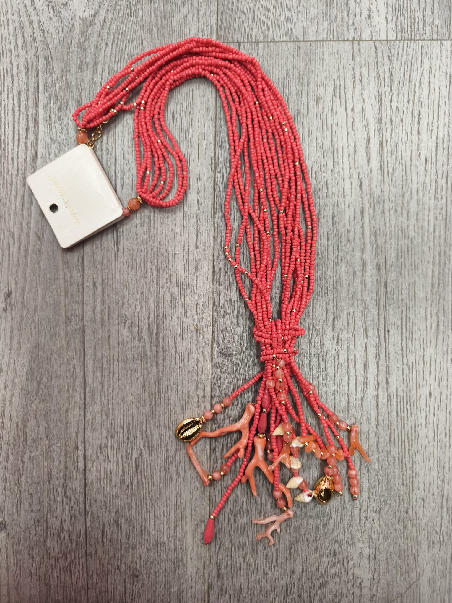 Collar largo corales - Imagen 5