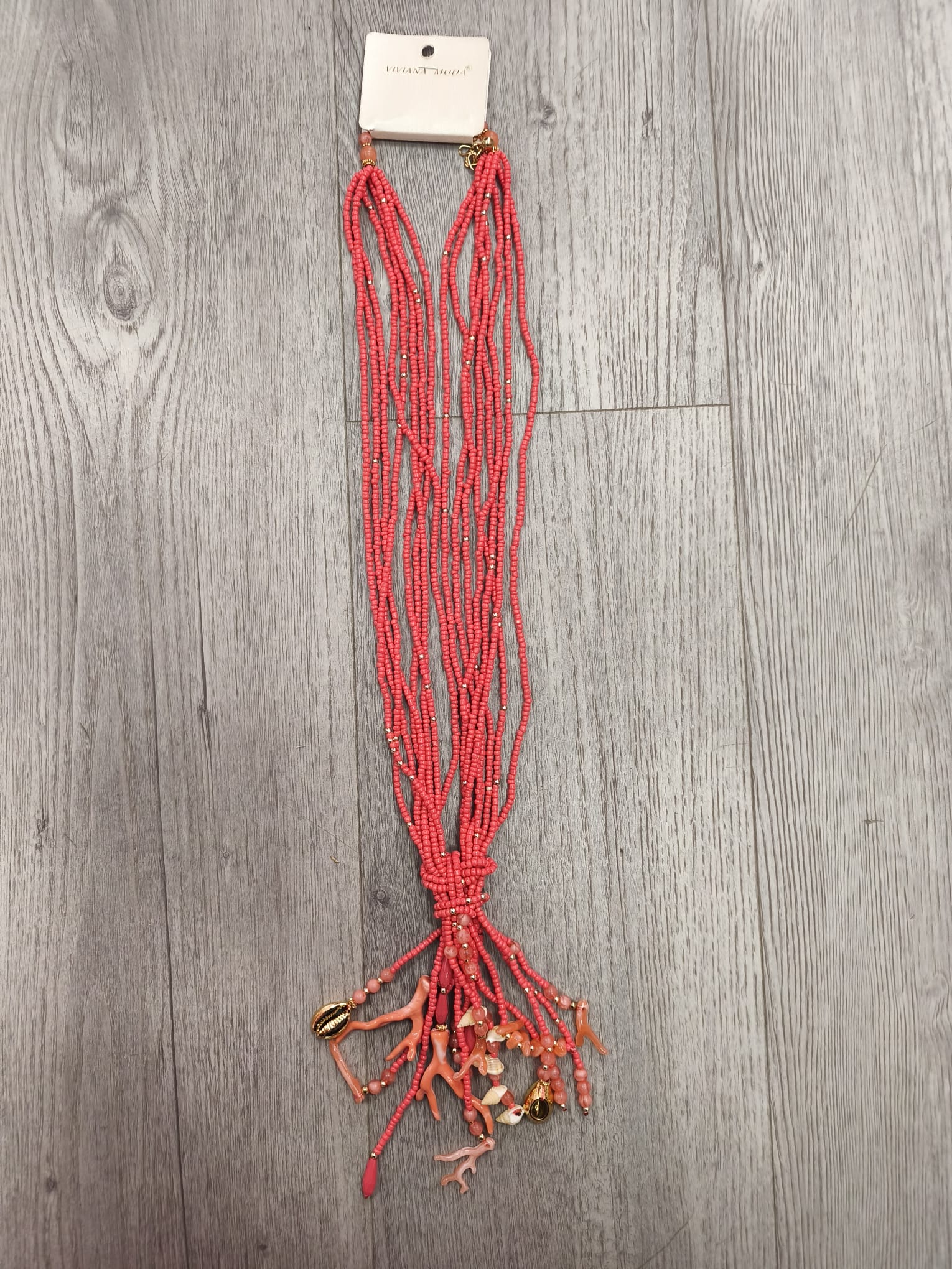 Collar largo corales - Imagen 2
