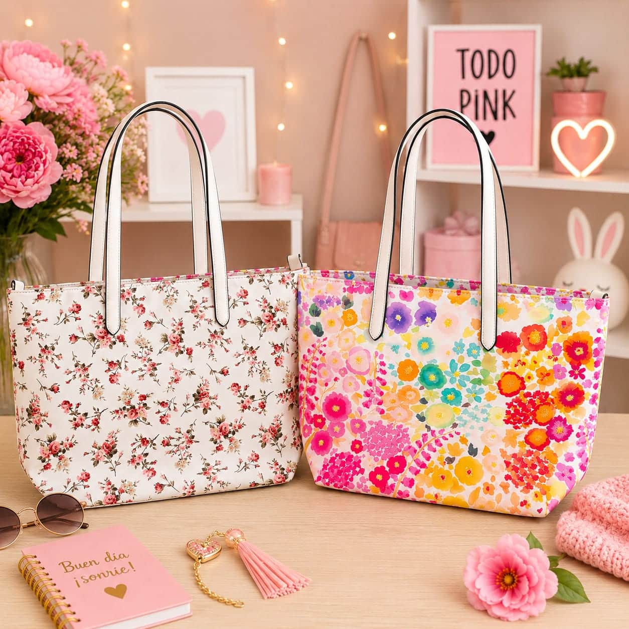 Bolsos florales colores