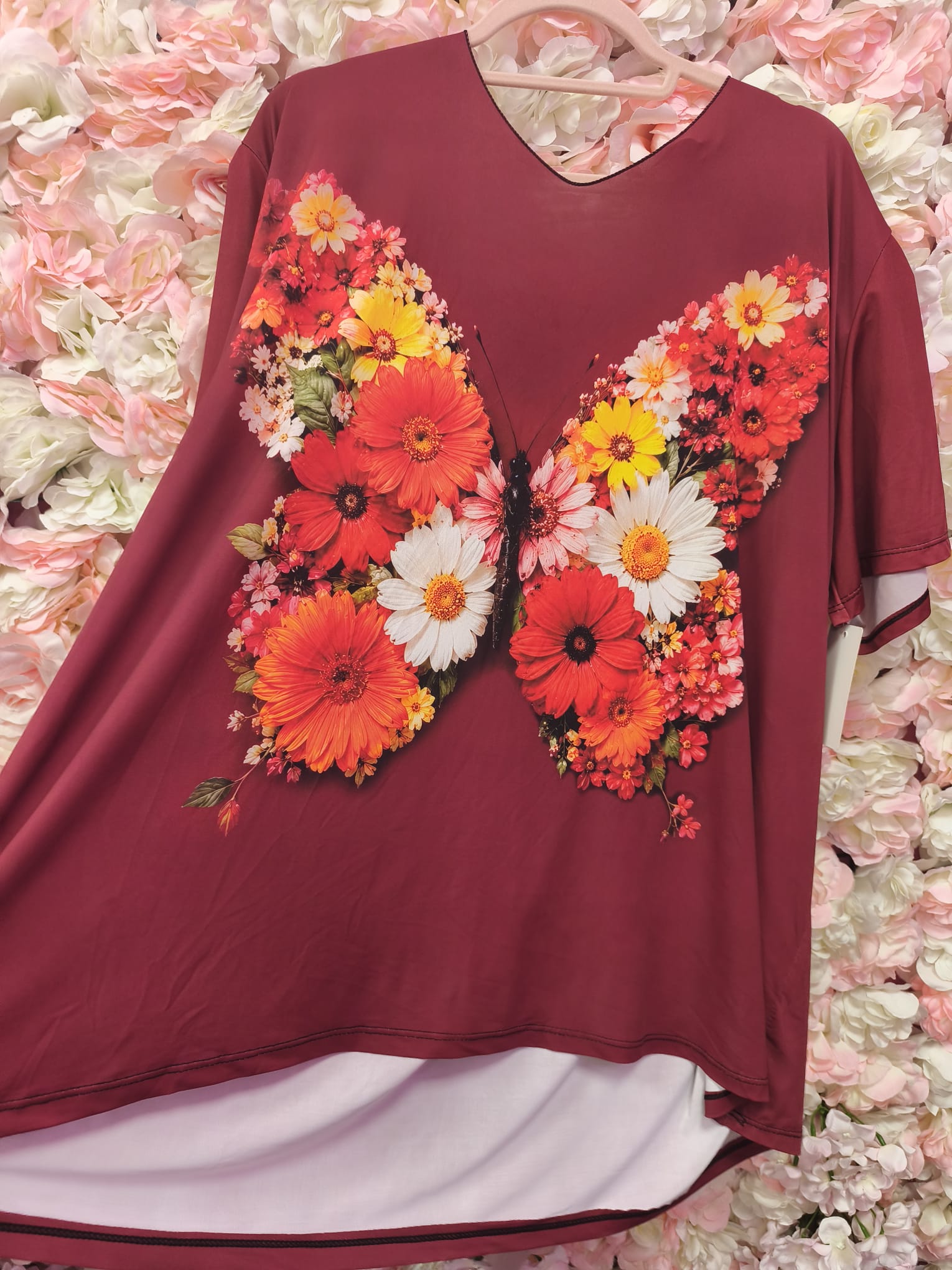 Camiseta curvy mariposa naranja - Imagen 3