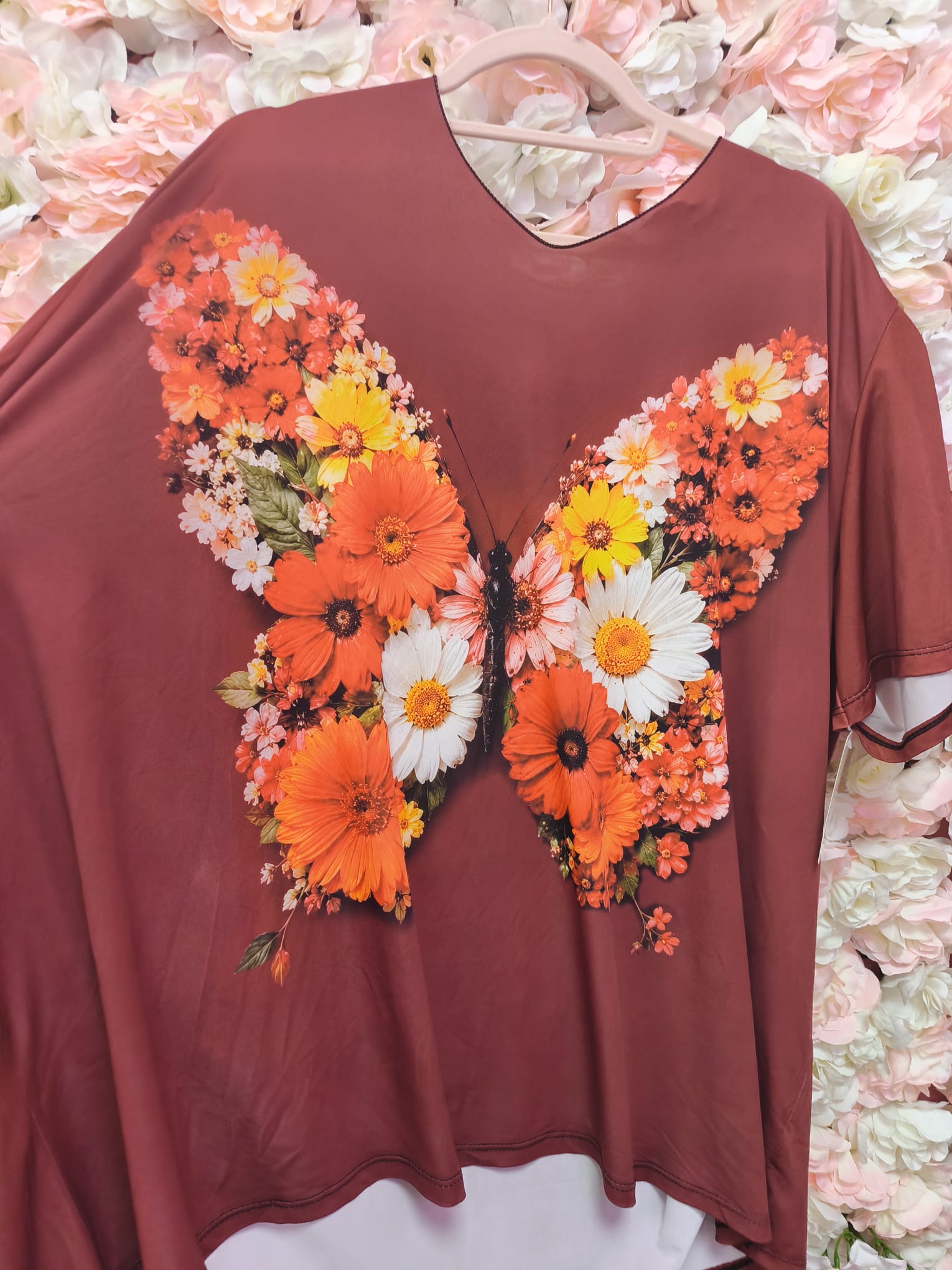 Camiseta curvy mariposa naranja - Imagen 2