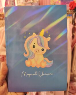 Libreta iridiscente unicornio