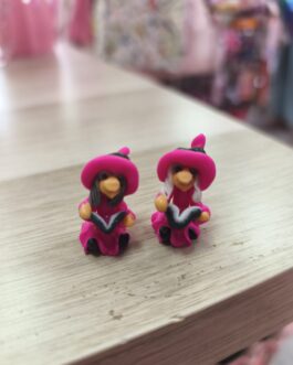 Mini brujita de la suerte rosa