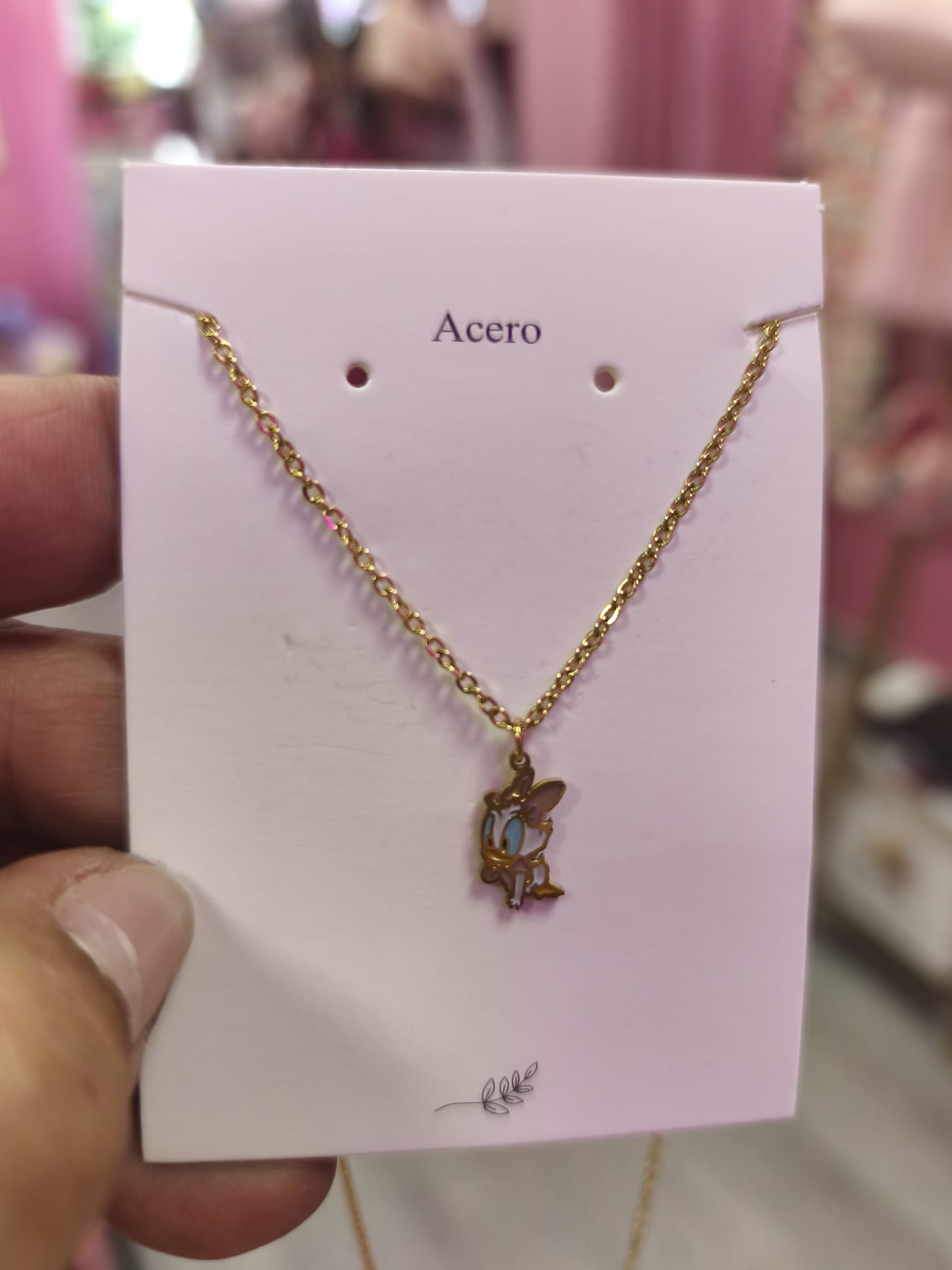 Collar Daisy acero dorado - Imagen 2