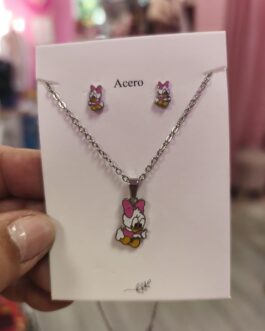 Conjunto collar y pendientes Daisy