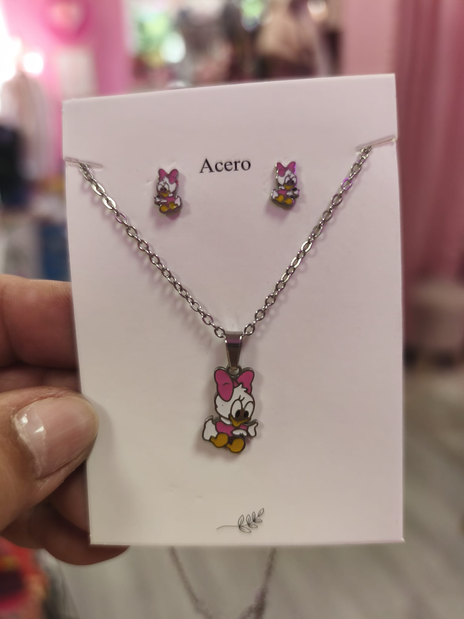 Conjunto collar y pendientes Daisy