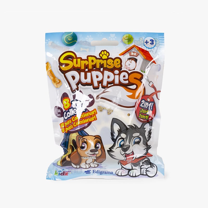 Sobres sorpresa cachorros con casita