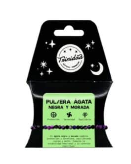 Pulsera Ágata negra y morada