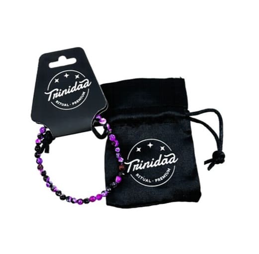 Pulsera Ágata negra y morada - Imagen 3