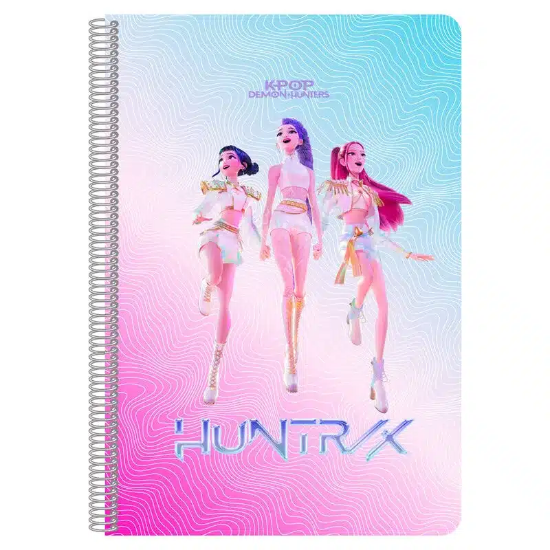 Libreta K pop Demon Hunters plata