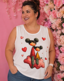 Camiseta curvy hermanas en las nubes