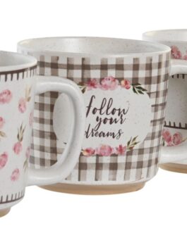 Tazas motivos florales con mensaje