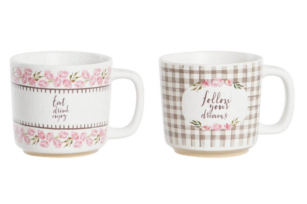 Tazas motivos florales con mensaje - Imagen 5