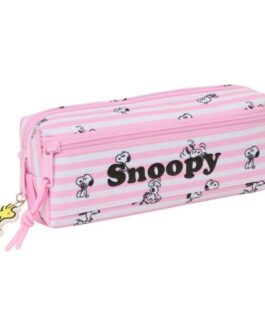 Portatodo pequeño con goma Snoopy