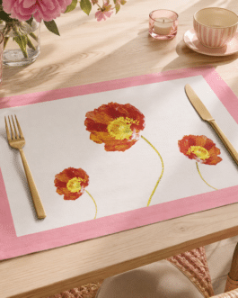 Mantel individual tela flores