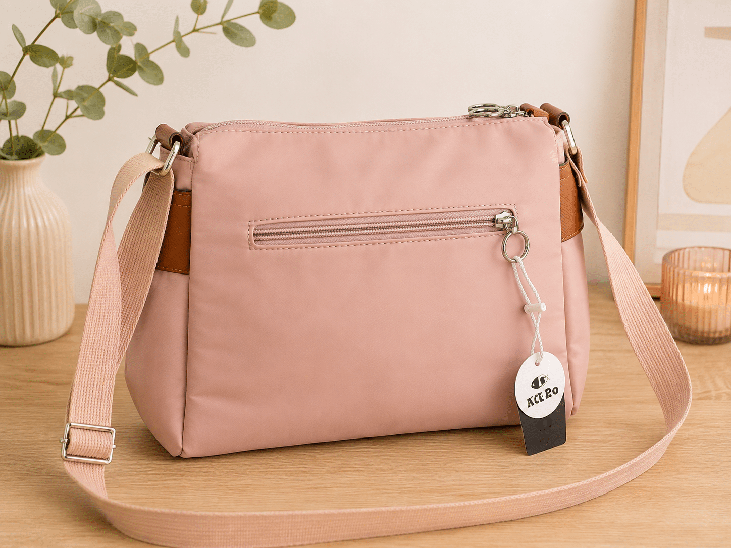 Bolso con llavero animal print - Imagen 2