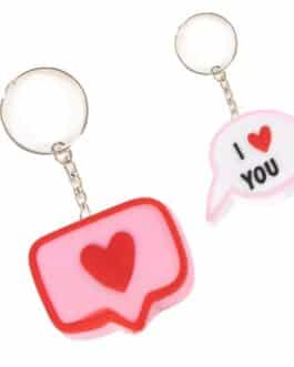 Llaveros mensajes con amor