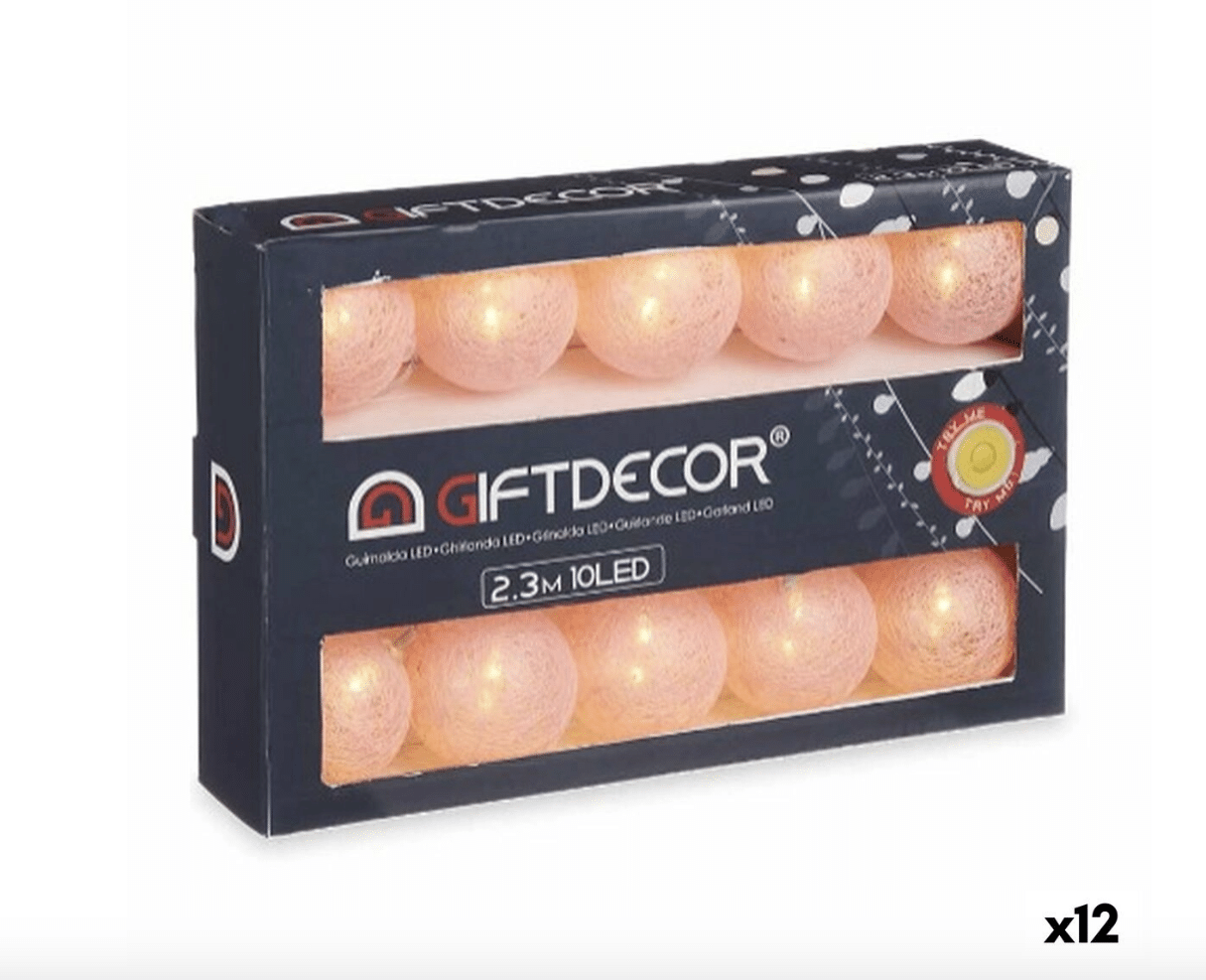 Guirnalda de Luces LED Bola Rosa 2,3 m (10 Unidades)