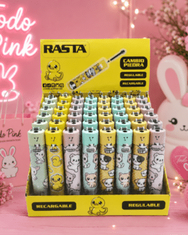 Mechero recargable y regulable con diseño de animales