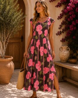 Vestido otoño rosa