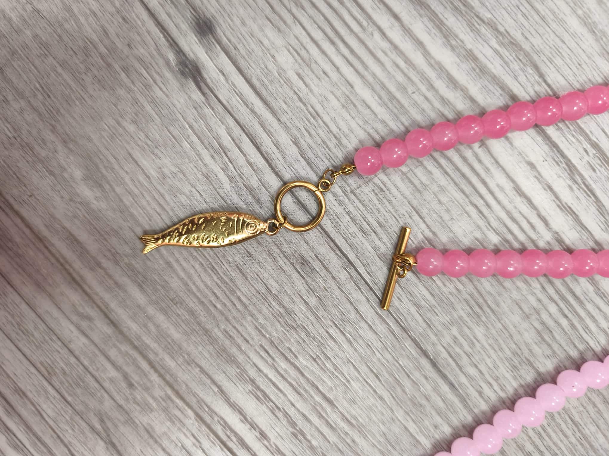 Collar perlas pescado - Imagen 2