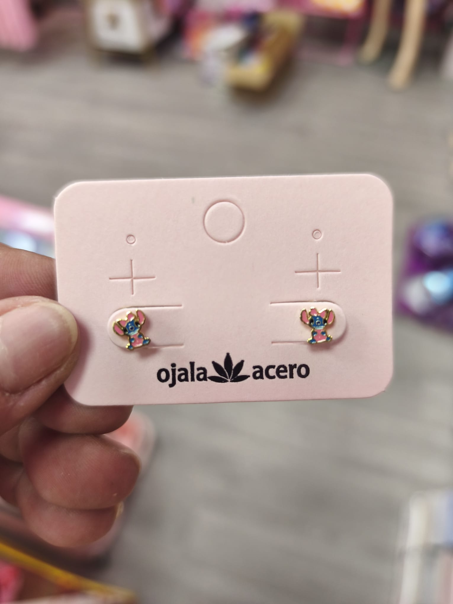 Pendientes pequeños Stitch y Angel